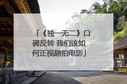 《独一无二》口碑反转 我们该如何正视翻拍电影