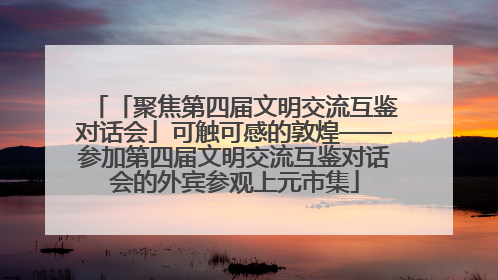 「聚焦第四届文明交流互鉴对话会」可触可感的敦煌——参加第四届文明交流互鉴对话会的外宾参观上元市集