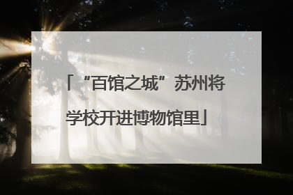 “百馆之城”苏州将学校开进博物馆里