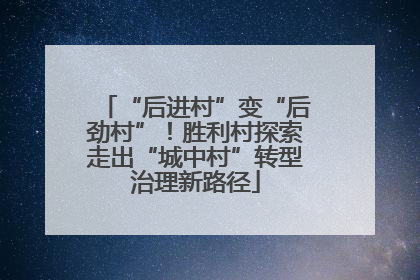 “后进村”变“后劲村”！胜利村探索走出“城中村”转型治理新路径