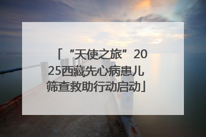 “天使之旅”2025西藏先心病患儿筛查救助行动启动