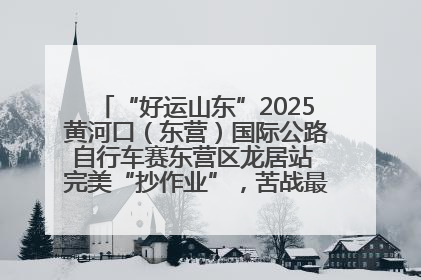 “好运山东”2025黄河口（东营）国际公路自行车赛东营区龙居站 完美“抄作业”，苦战最后时刻黄衫易主