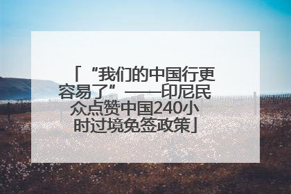 “我们的中国行更容易了”——印尼民众点赞中国240小时过境免签政策
