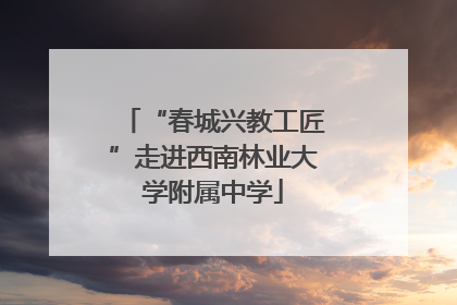 “春城兴教工匠”走进西南林业大学附属中学