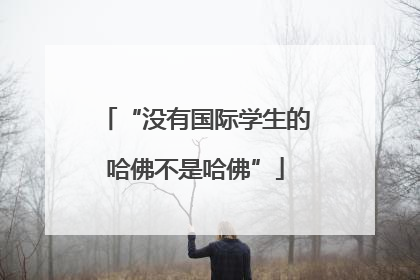 “没有国际学生的哈佛不是哈佛”