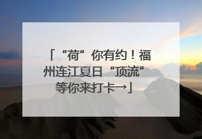 “荷”你有约！福州连江夏日“顶流”等你来打卡→