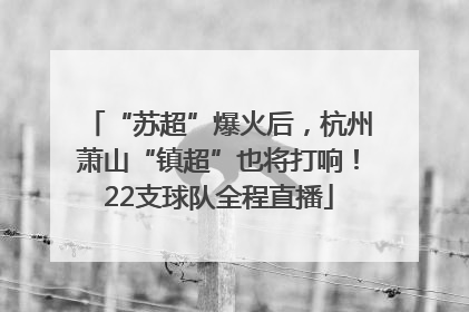 “苏超”爆火后，杭州萧山“镇超”也将打响！22支球队全程直播