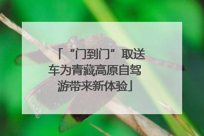 “门到门”取送车为青藏高原自驾游带来新体验