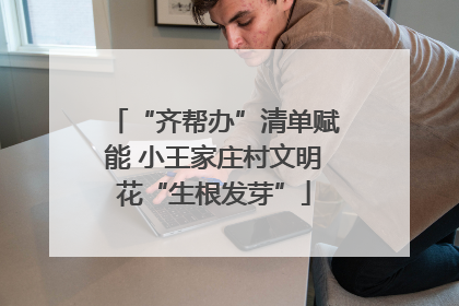 “齐帮办”清单赋能 小王家庄村文明花“生根发芽”