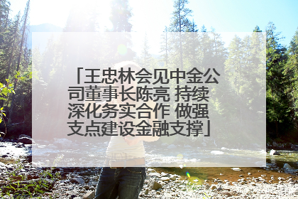 王忠林会见中金公司董事长陈亮 持续深化务实合作 做强支点建设金融支撑