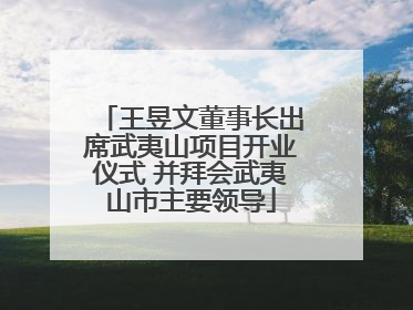王昱文董事长出席武夷山项目开业仪式 并拜会武夷山市主要领导