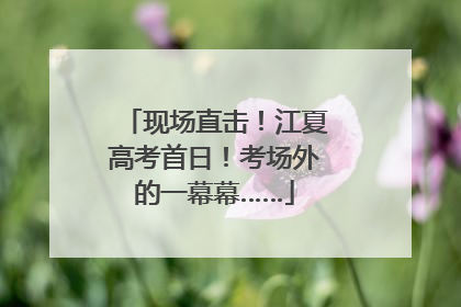 现场直击！江夏高考首日！考场外的一幕幕……