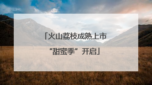 火山荔枝成熟上市 “甜蜜季”开启