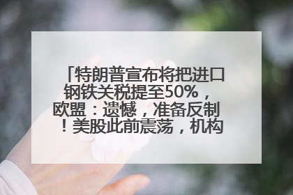特朗普宣布将把进口钢铁关税提至50%，欧盟：遗憾，准备反制！美股此前震荡，机构：美元正进入熊市