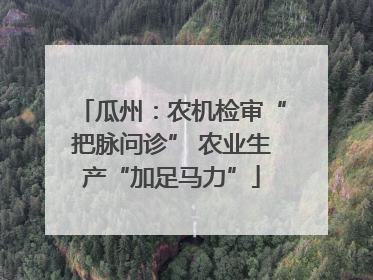 瓜州：农机检审“把脉问诊” 农业生产“加足马力”