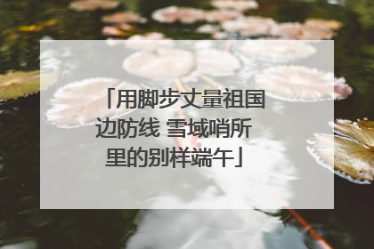 用脚步丈量祖国边防线 雪域哨所里的别样端午