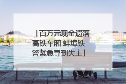 百万元现金遗落高铁车厢 蚌埠铁警紧急寻到失主