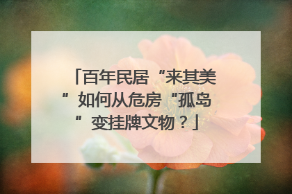 百年民居“来其美”如何从危房“孤岛”变挂牌文物？