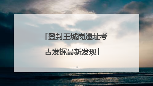 登封王城岗遗址考古发掘最新发现