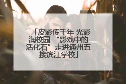 皮影传千年 光影润校园 “影戏中的活化石”走进通州五接滨江学校
