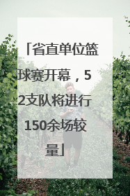 省直单位篮球赛开幕，52支队将进行150余场较量