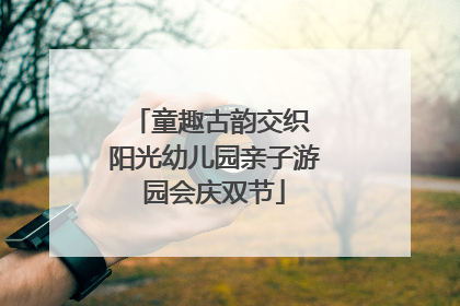 童趣古韵交织 阳光幼儿园亲子游园会庆双节