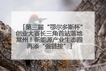 第三届“鄂尔多斯杯”创业大赛长三角首站落地常州！新能源产业生态圈再添“强链接”