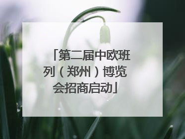 第二届中欧班列（郑州）博览会招商启动