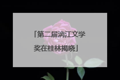 第二届漓江文学奖在桂林揭晓