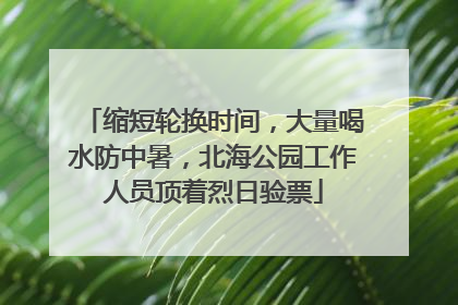 缩短轮换时间，大量喝水防中暑，北海公园工作人员顶着烈日验票