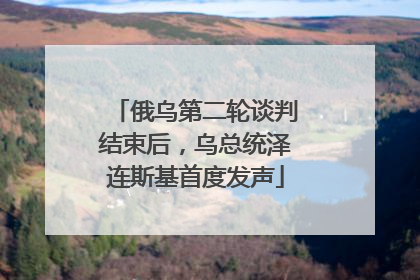 俄乌第二轮谈判结束后，乌总统泽连斯基首度发声