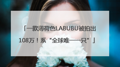 一款薄荷色LABUBU被拍出108万！系“全球唯一一只”