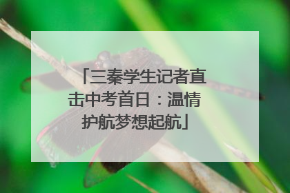 三秦学生记者直击中考首日：温情护航梦想起航