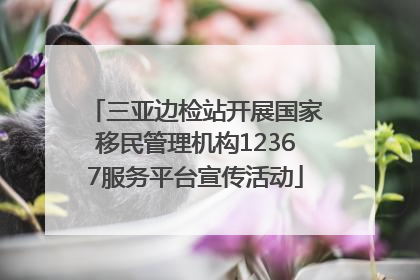 三亚边检站开展国家移民管理机构12367服务平台宣传活动