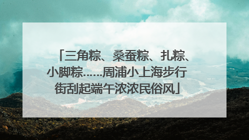 三角粽、桑蚕粽、扎粽、小脚粽……周浦小上海步行街刮起端午浓浓民俗风