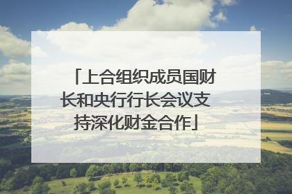 上合组织成员国财长和央行行长会议支持深化财金合作