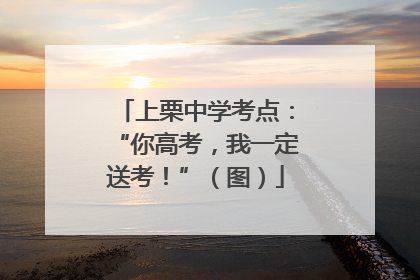 上栗中学考点：“你高考，我一定送考！”（图）