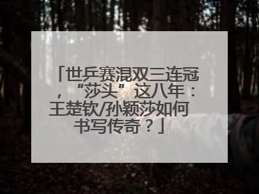 世乒赛混双三连冠，“莎头”这八年：王楚钦/孙颖莎如何书写传奇？