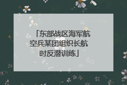 东部战区海军航空兵某团组织长航时反潜训练