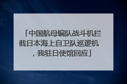 中国航母编队战斗机拦截日本海上自卫队巡逻机，我驻日使馆回应