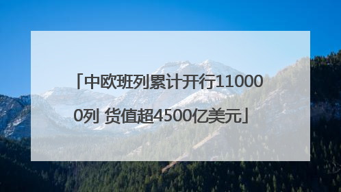 中欧班列累计开行110000列 货值超4500亿美元