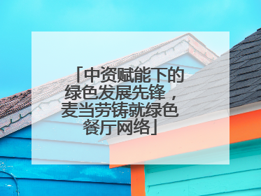 中资赋能下的绿色发展先锋，麦当劳铸就绿色餐厅网络