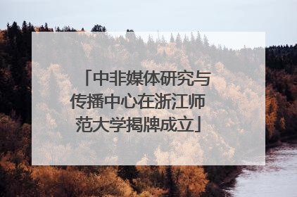 中非媒体研究与传播中心在浙江师范大学揭牌成立