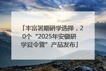 丰富暑期研学选择，20个“2025年安徽研学夏令营”产品发布