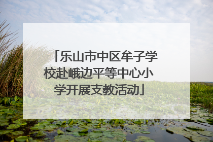 乐山市中区牟子学校赴峨边平等中心小学开展支教活动