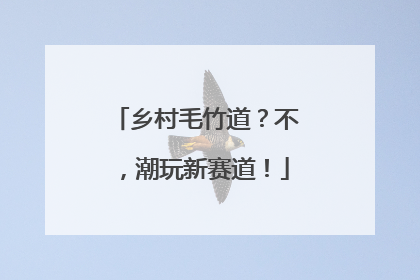 乡村毛竹道？不，潮玩新赛道！