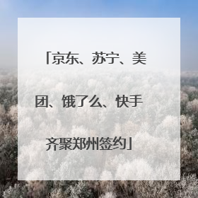 京东、苏宁、美团、饿了么、快手齐聚郑州签约