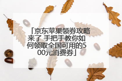 京东苹果领券攻略来了 手把手教你如何领取全国可用的500元消费券