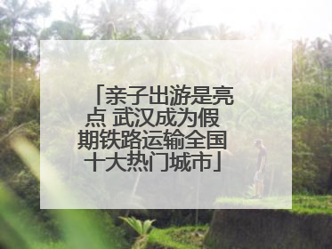 亲子出游是亮点 武汉成为假期铁路运输全国十大热门城市