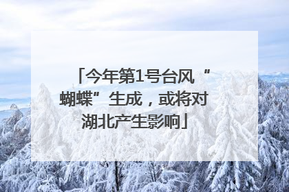 今年第1号台风“蝴蝶”生成，或将对湖北产生影响